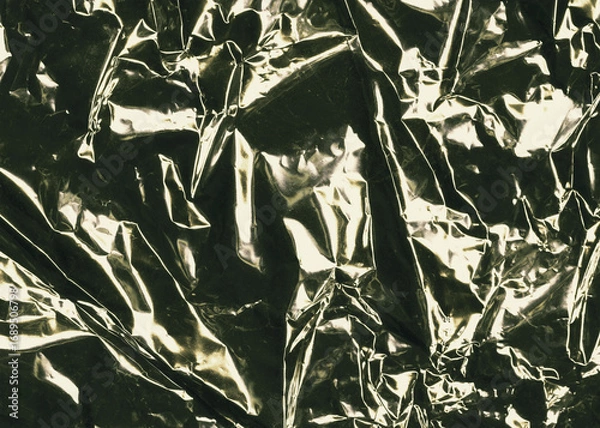 Fototapeta Crumpled metallic texture. Metal gloss background.