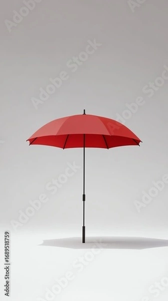 Obraz umbrella product mockup on white background, clean minimal studio lighting, realistic, high resolution