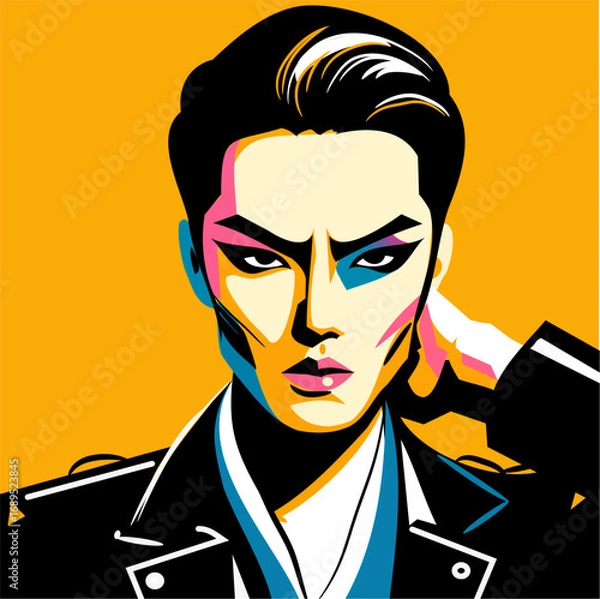 Fototapeta Bold Modern Masculinity – Pop Art Male Portrait