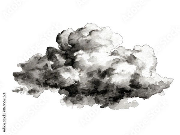 Fototapeta Monochromatic cloud illustration