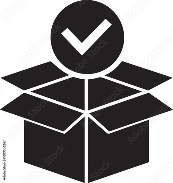 Fototapeta order done icon, order confirmation icon