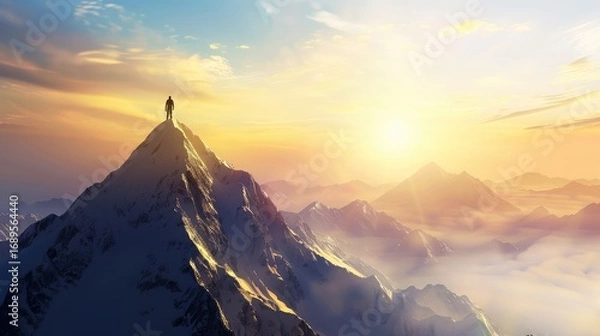 Obraz sunset in the mountains