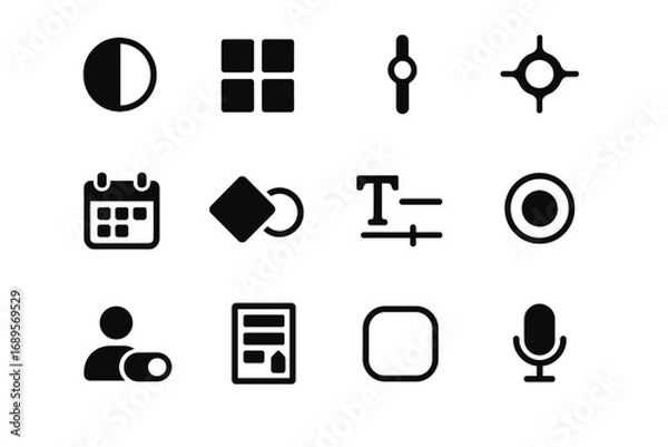 Fototapeta Event intensity theme ar bar font calendar category icon vector distance radius