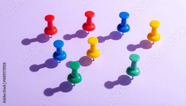 Obraz colorful push pins

