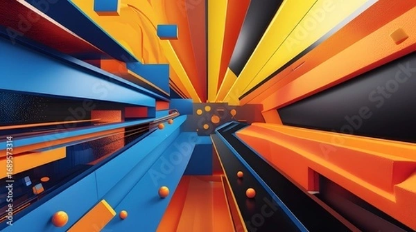 Fototapeta Modern Graphic Design Featuring Abstract Conversation Elements
