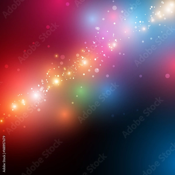 Obraz kolorowe światła tlo wektor