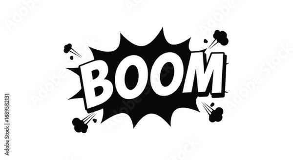 Obraz comic book explosion boom text illustration graphic design