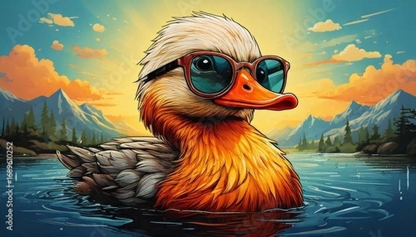 Fototapeta A stunning collection of digital artwork featuring majestic animals, wildlife portraits, scenic landscapes, fantasy wings, sea creatures, and creative artistic illustrations for stock use.