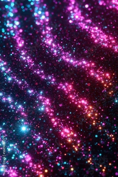 Fototapeta A close up shot of a wavy surface covered in luxurious glitter