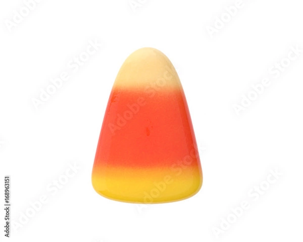 Fototapeta Halloween candy corn over white background
