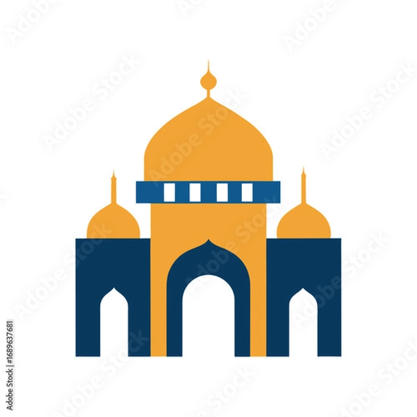 Fototapeta Elegant Minimal Mosque Vector Illustration  