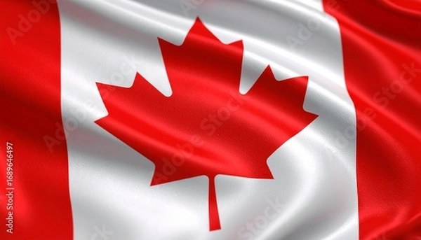 Fototapeta Waving Flag of Canada 
