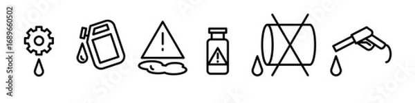 Obraz Hazardous Materials and Safety Icon Set