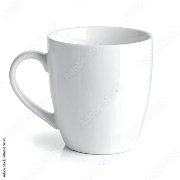 Fototapeta White mug on white background