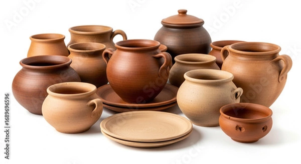 Fototapeta clay pots on a market stall