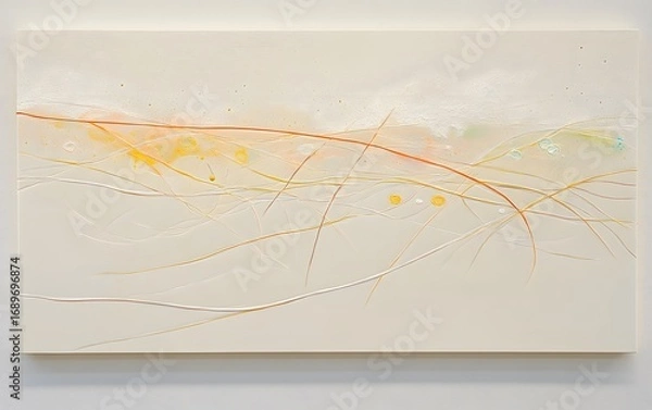 Fototapeta Abstract Cream Beige Canvas Art Painting Texture Lines