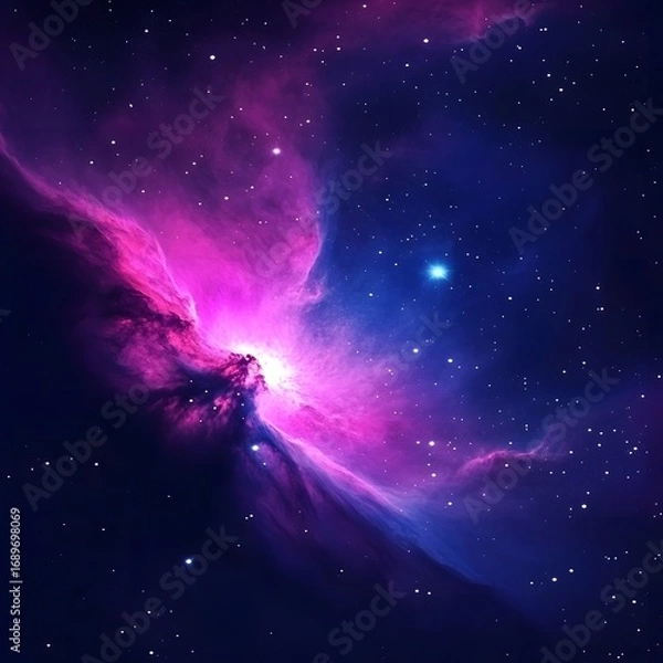 Fototapeta Cosmic Nebula Pink Purple Space Background