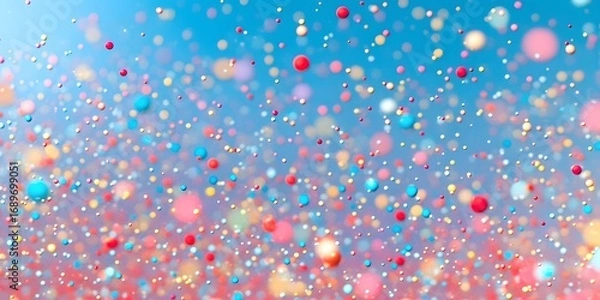 Fototapeta Vibrant Colorful Bubbles Floating Abstract Background