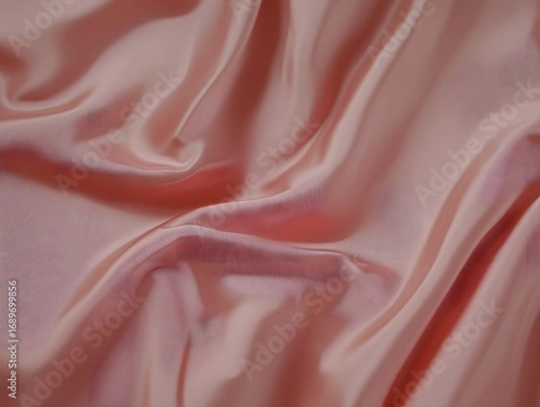 Fototapeta Elegant Draped Pink Silk Fabric Texture Background