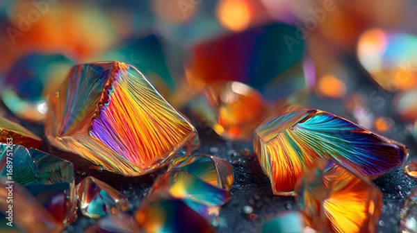 Fototapeta Close-up of multicolored crystals