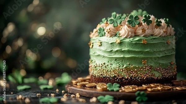 Obraz Shamrock cake festive st patricks photos