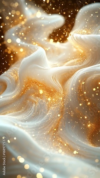 Obraz Swirling background golden glitter bokeh images