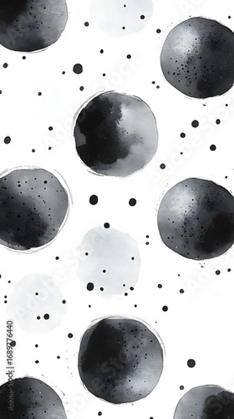 Obraz Watercolor circle pattern modern print images