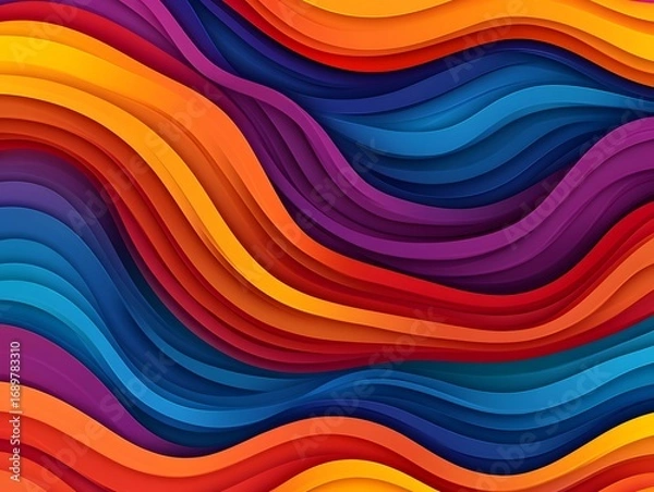 Fototapeta Abstract Colorful Waves Background Design Vibrant Swirling Lines Pattern