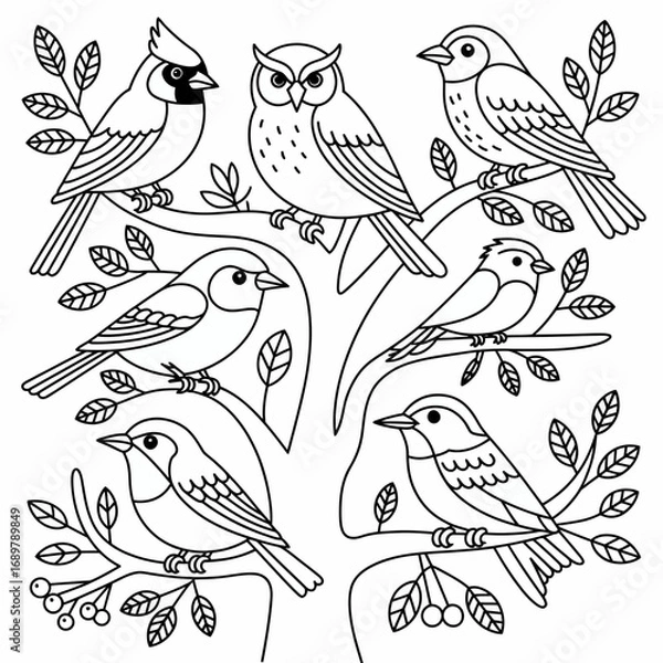 Obraz seamless pattern with birds