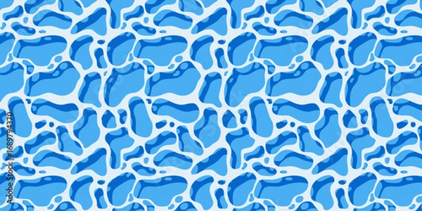 Obraz Abstract Blue Water Seamless Pattern Design