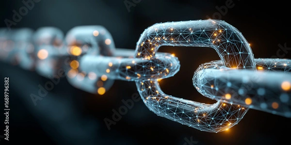 Fototapeta Enhancing cybersecurity infrastructure critical chain link analysis in technology environments
