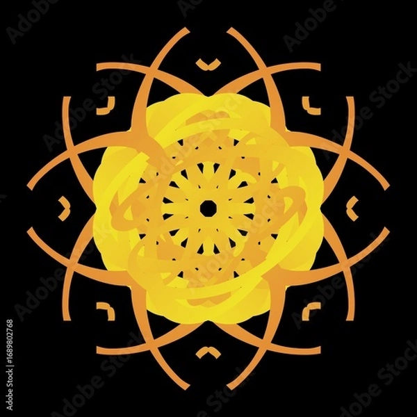 Obraz Abstract Symmetrical Mandala Decorative Pattern