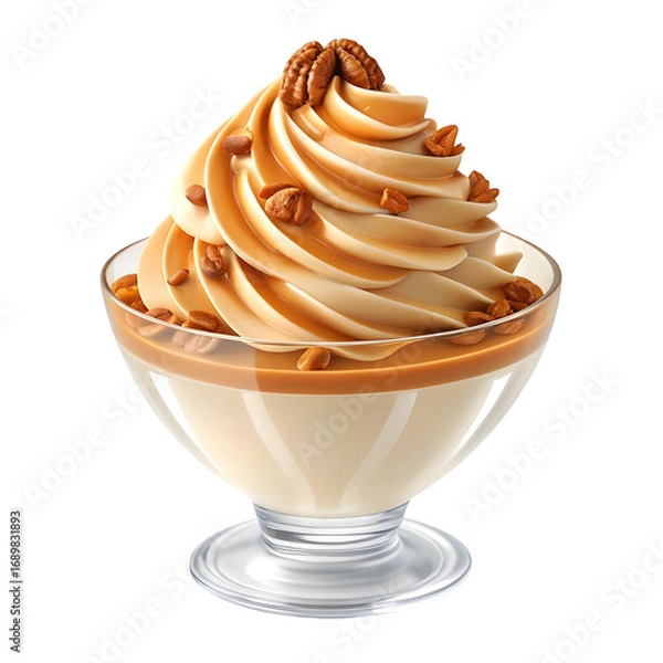 Fototapeta vanilla ice cream with chocolate