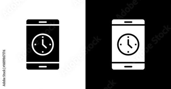 Obraz Screen Time White Icon Set