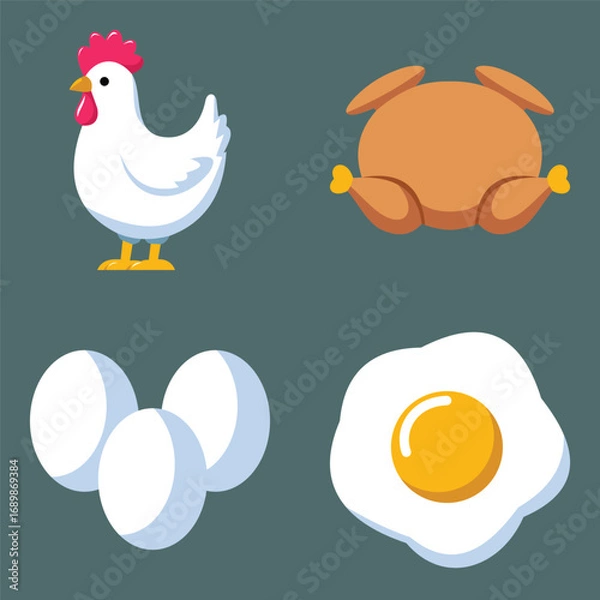 Fototapeta Chicken Egg Food Vector