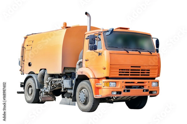 Obraz machine for sweeping of urban roads isolated