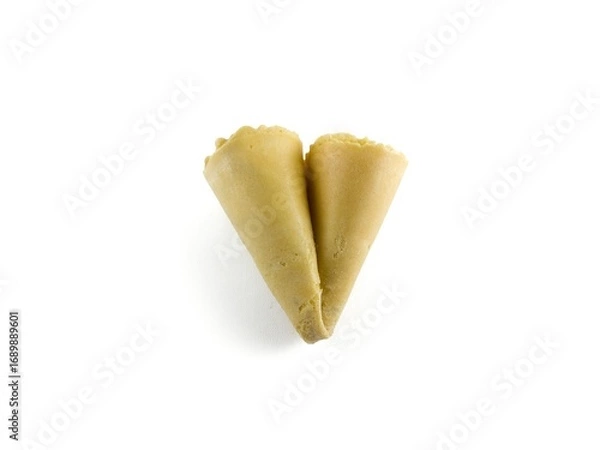 Fototapeta Semprong cake, sapit, sepit, Dutch cake, gapit, kassipi, kapit, Asian egg roll. A waffle or pastry snack originating from Indonesia. Semprong cake isolated on a white background.