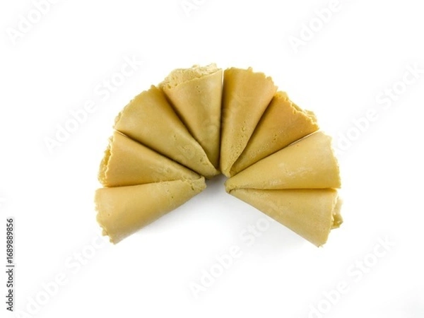 Fototapeta Semprong cake, sapit, sepit, Dutch cake, gapit, kassipi, kapit, Asian egg roll. A waffle or pastry snack originating from Indonesia. Semprong cake isolated on a white background.