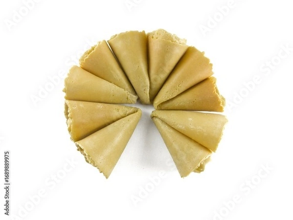 Fototapeta Semprong cake, sapit, sepit, Dutch cake, gapit, kassipi, kapit, Asian egg roll. A waffle or pastry snack originating from Indonesia. Semprong cake isolated on a white background.