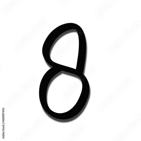Fototapeta Number eight Minimalist Design