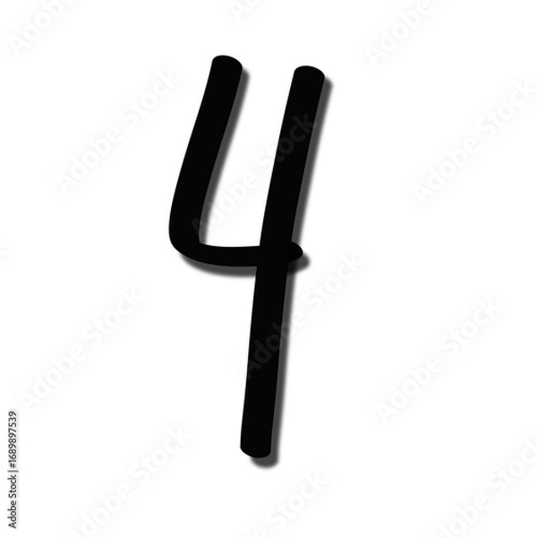 Fototapeta Number four Minimalist Design