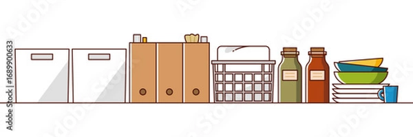 Obraz 整理整頓のベクターイラスト