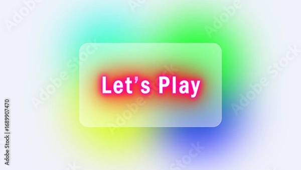 Fototapeta Let's play glowing editable text effect.
