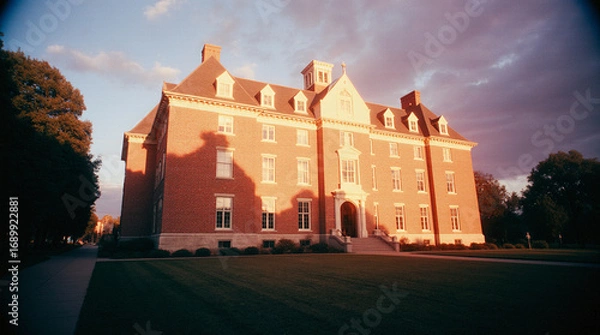 Obraz red brick university building
