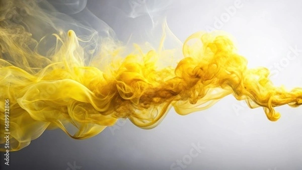 Fototapeta Abstract Golden Swirls of Color in a Liquid Medium, a Serene and Dreamlike Visual Display of Fluid Dynamics