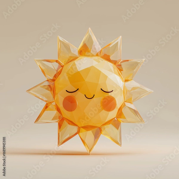 Obraz Crystal abstract yellow the sun 