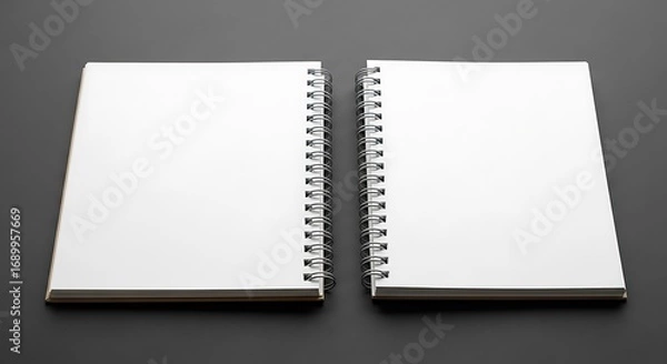 Fototapeta Blank Spiral Notebooks for Note Taking.