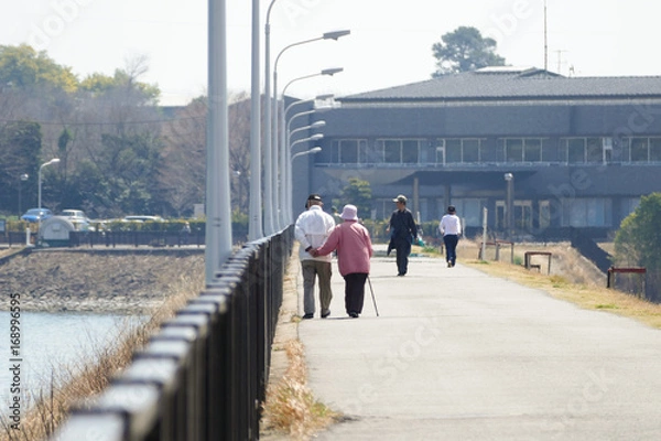 Obraz 散歩の老夫婦