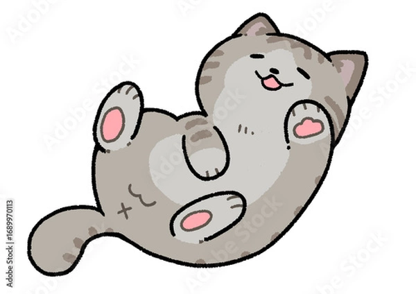 Fototapeta ごろん猫(サバトラ)