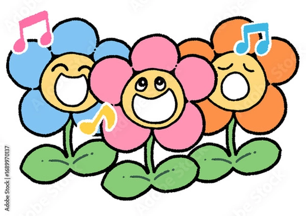 Fototapeta 歌う花たち